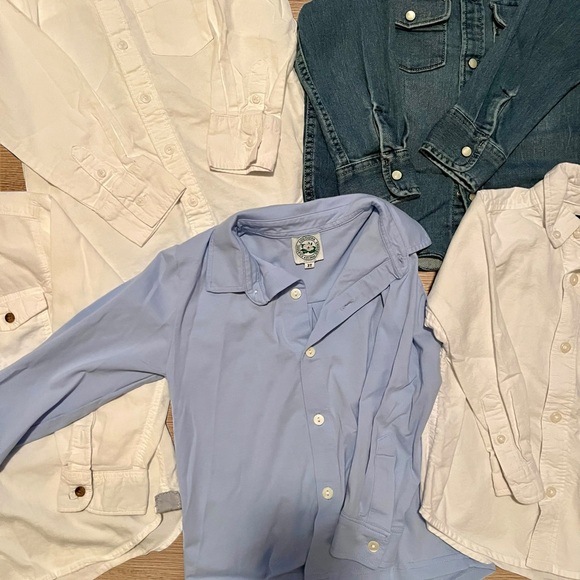3T Boys Long Sleeve Button Down Shirt Lot -GAP, Old Navy, Children’s Pl, Smocked - Picture 3 of 9